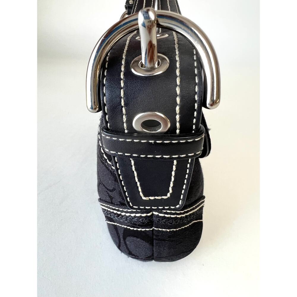 Vintage Coach Small Soho Black Signature shoulder bag 10602 - Picture 7 of 16